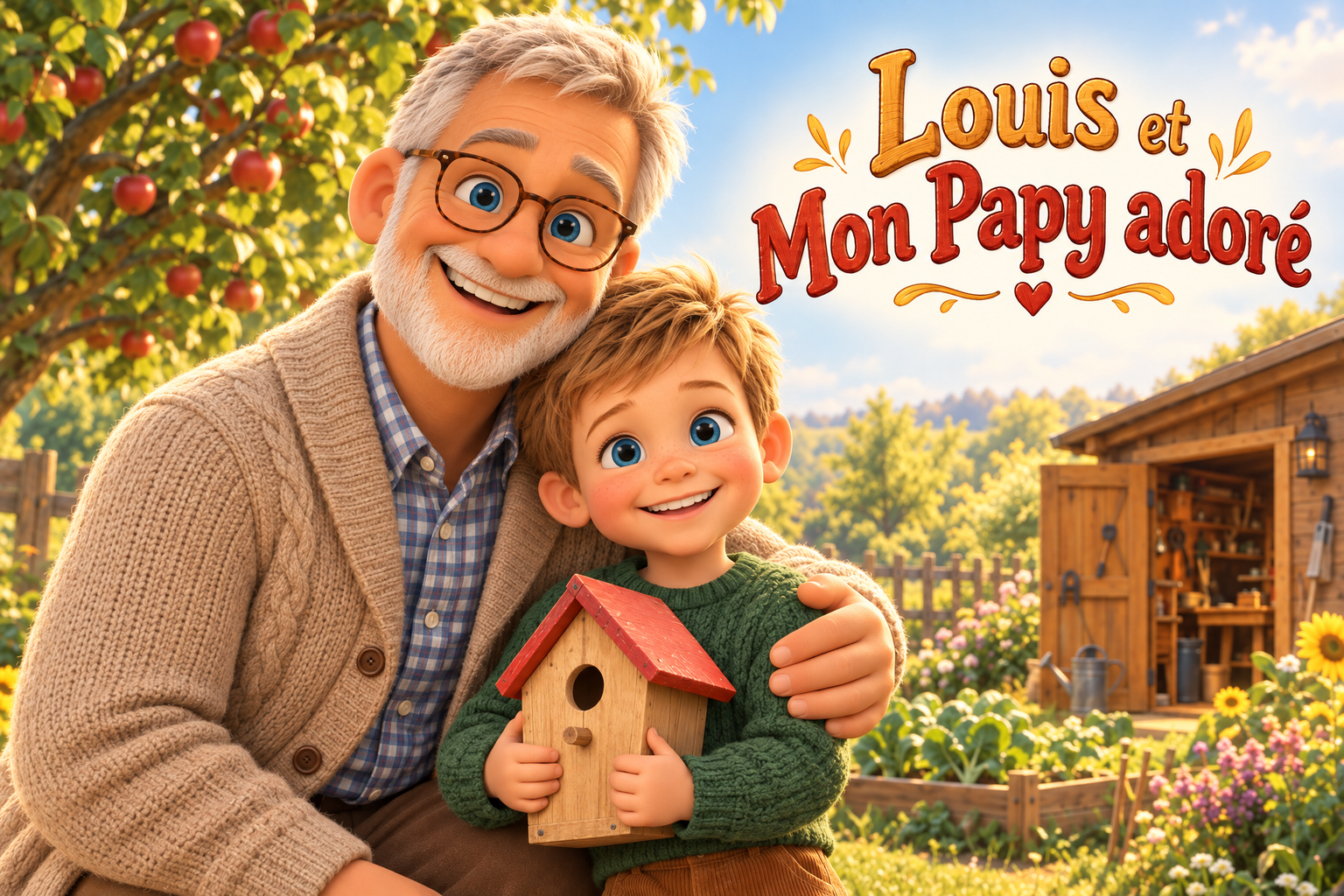 Couverture du livre personnalisé « Mon Papy adoré »