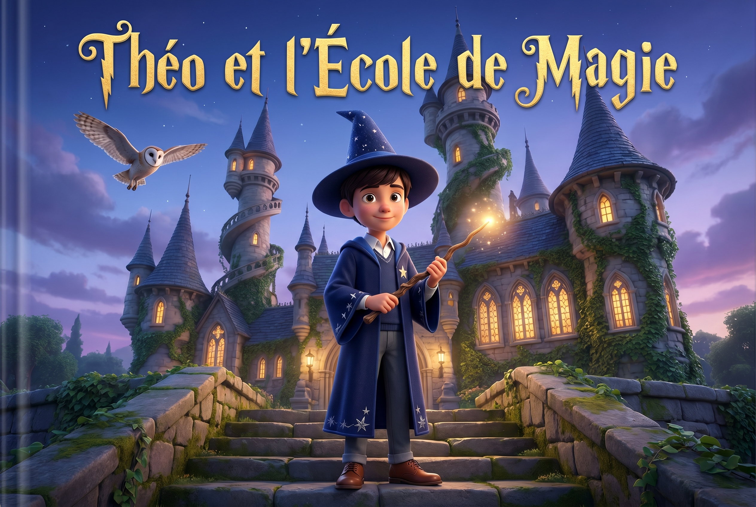 Couverture du livre personnalisé « L'École de Magie »