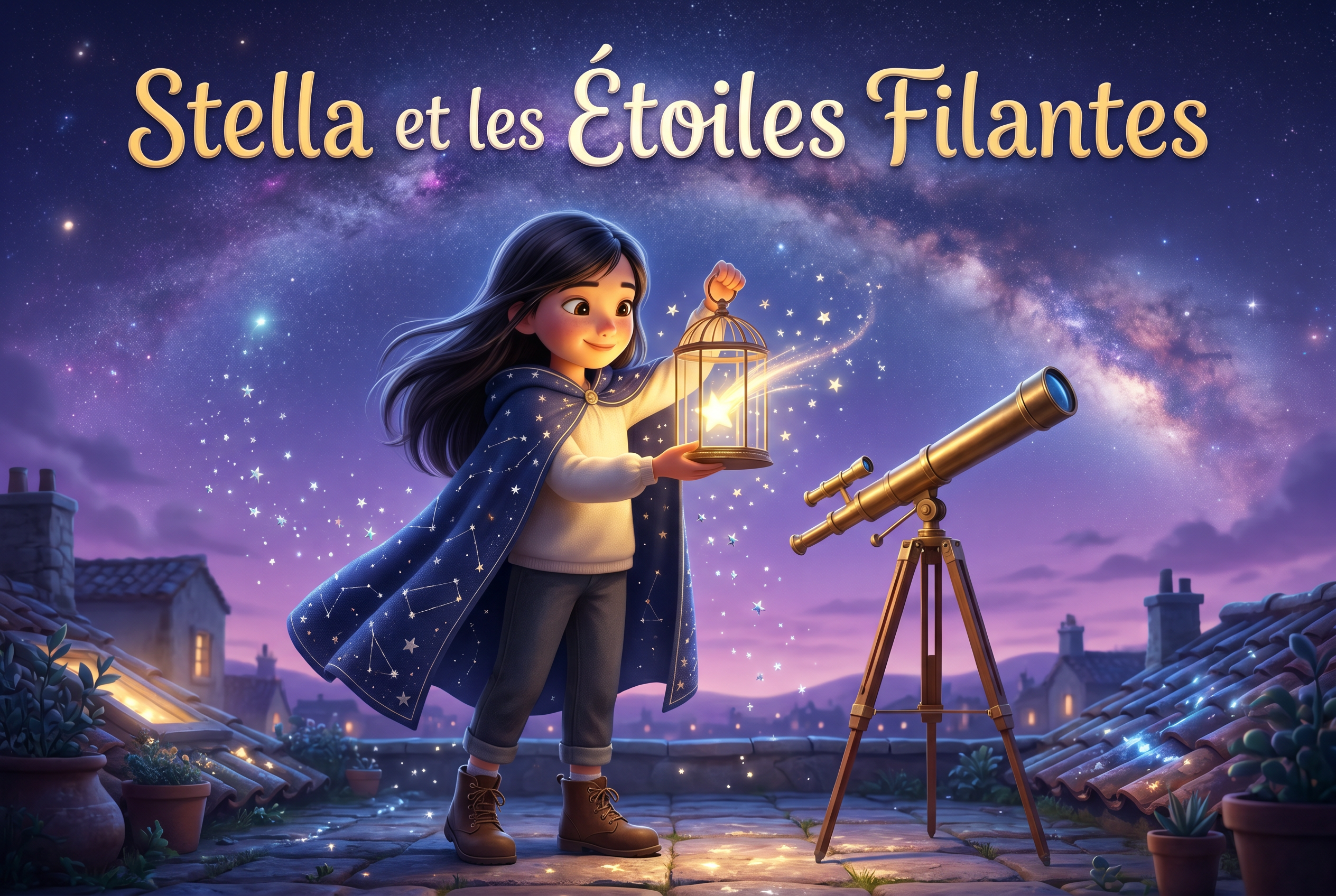 Couverture du livre personnalisé « Les Étoiles Filantes »