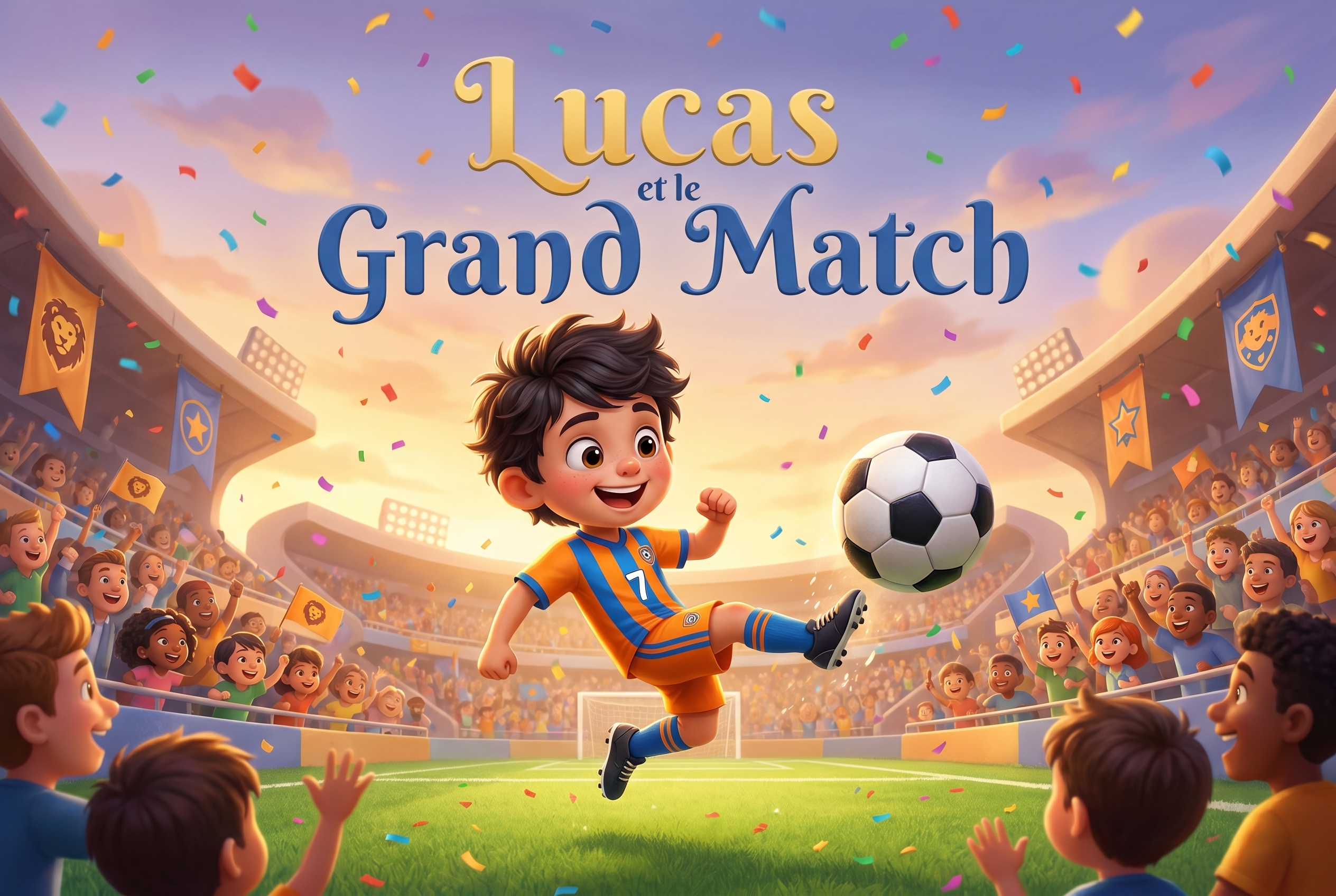 Couverture du livre personnalisé « Le Grand Match »