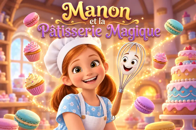 Couverture du livre personnalisé La Pâtisserie Magique : une enfant pâtissière et ses gâteaux enchantés