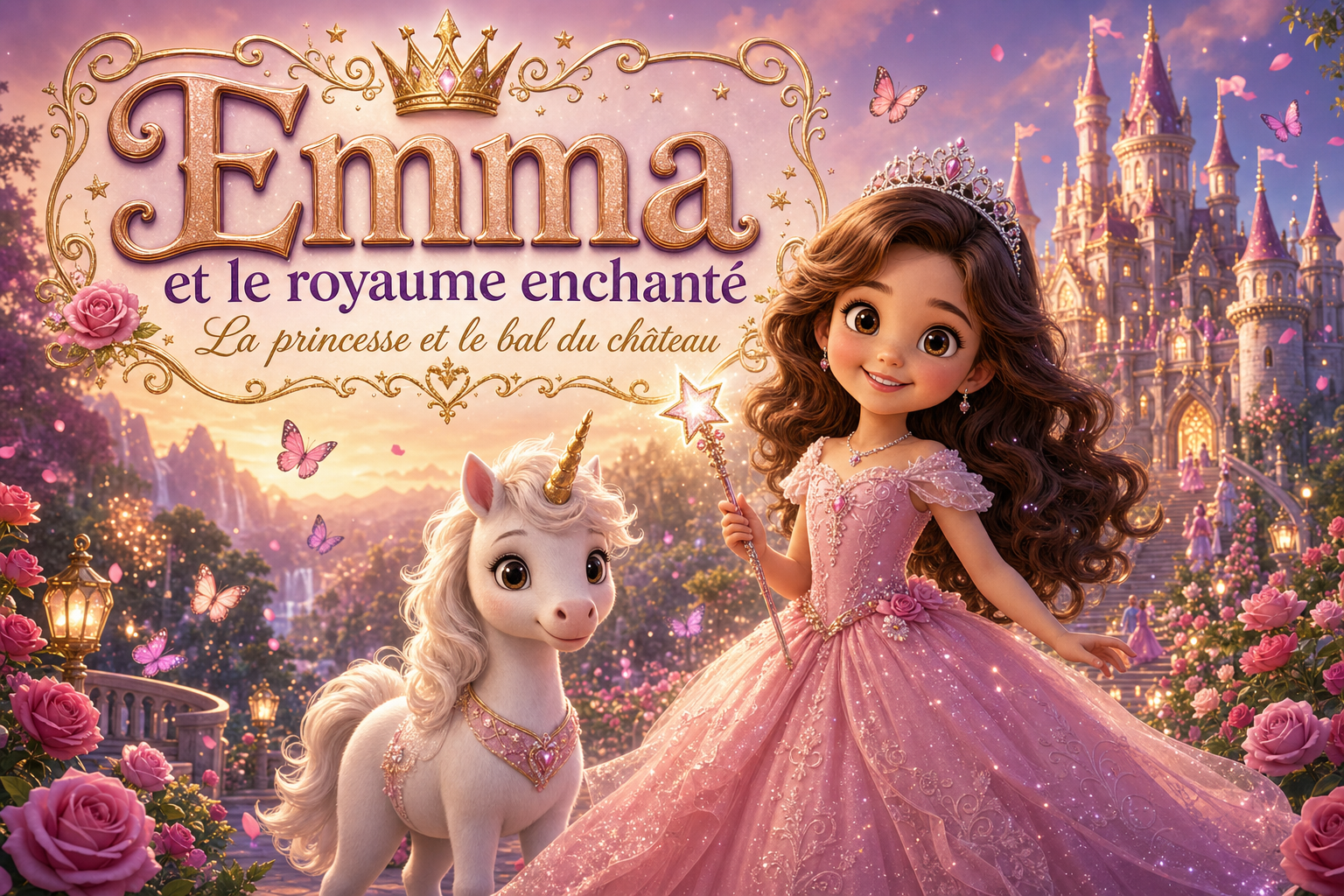 Couverture du livre personnalisé « Le royaume enchanté »