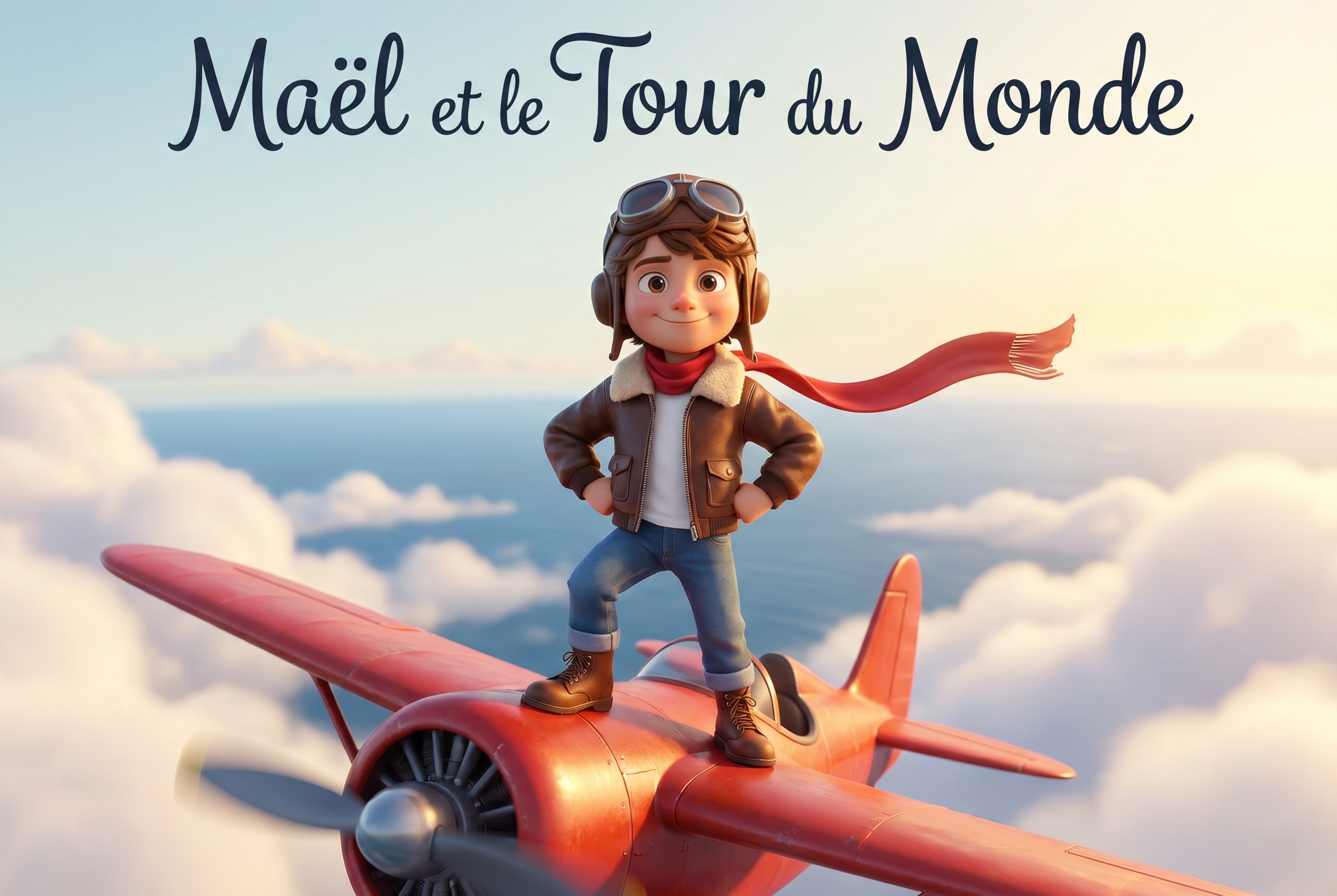 Couverture du livre personnalisé « Le Tour du Monde en Avion »