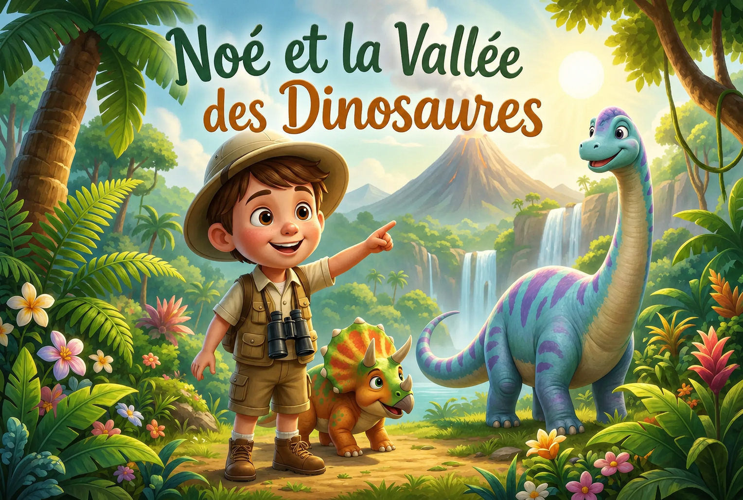 Couverture du livre personnalisé « La Vallée des Dinosaures »